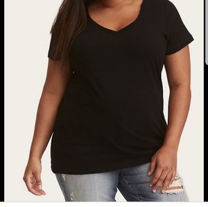 Torrid black v neck t shirt